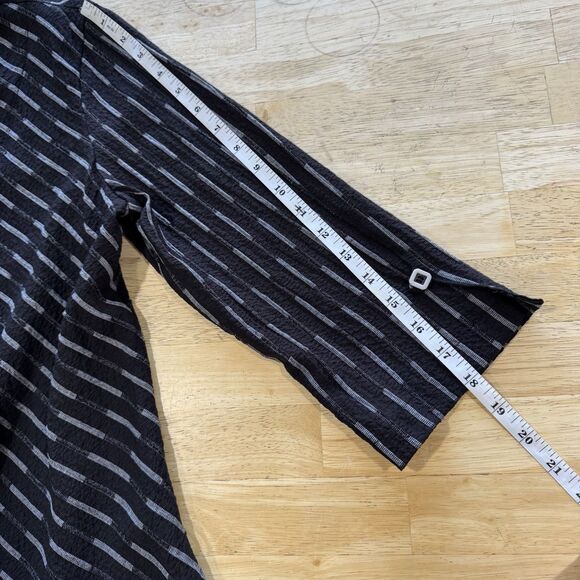 Habitat Crepe Open Shark Bite Long Thin Blazer Cardigan Modern Top Small Black - Picture 8 of 11